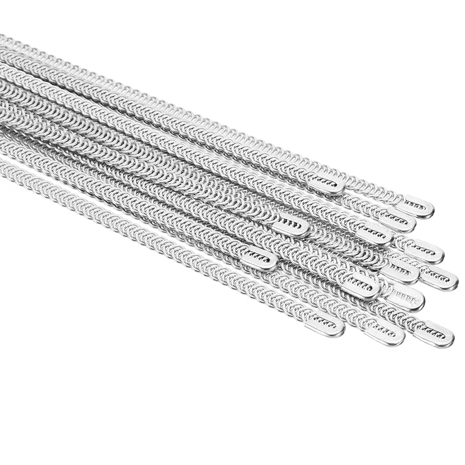 PATIKIL 11.8 Inch Spiral Steel Boning, 15 Pack 5mm Width Steel Spiral Corset Boning Stay for Sewing Corset Underwear Costumes Wedding Dress Making, Silver