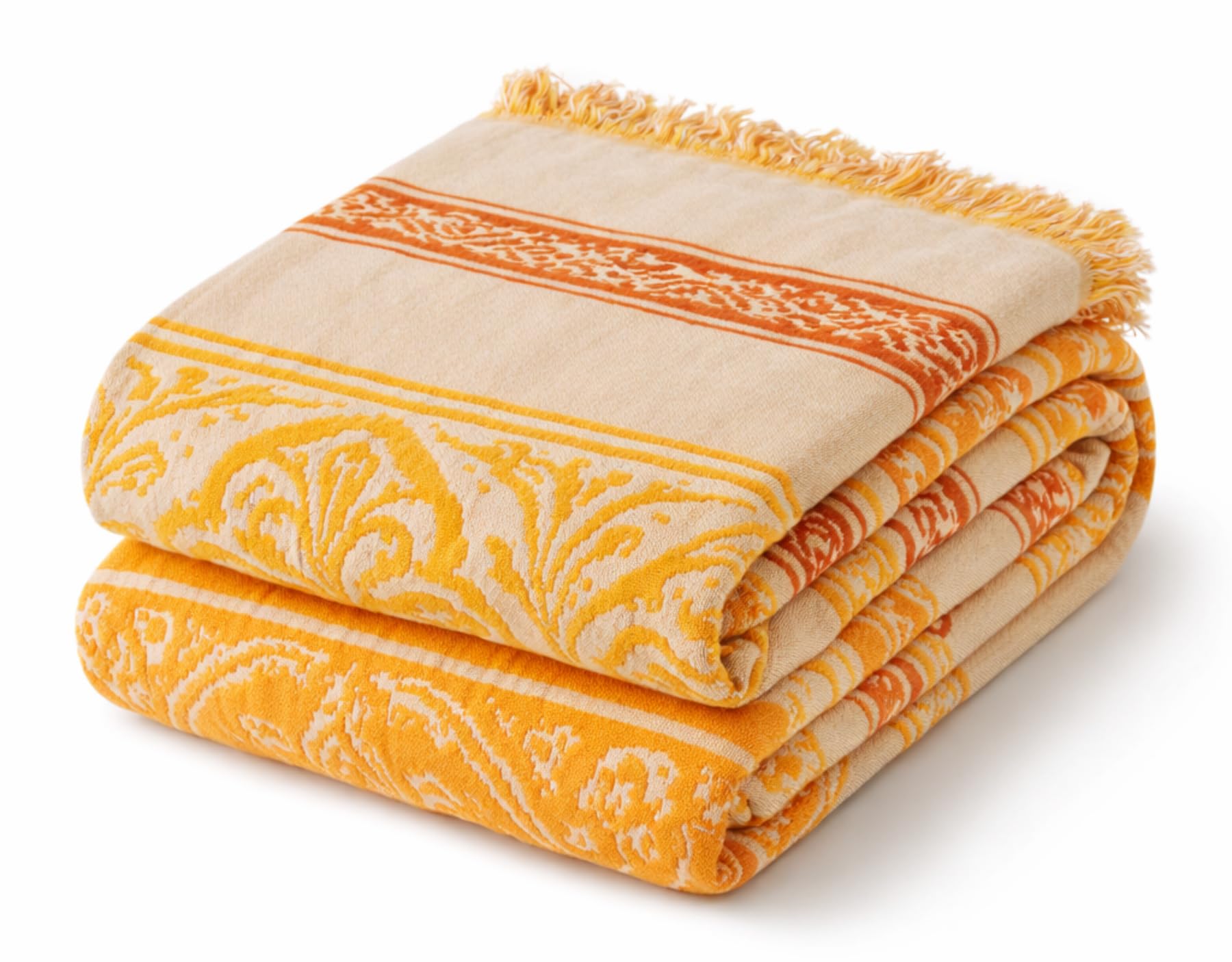 Photo 1 of 100% Cotton Boho Throw Blanket for Home Decor – Classic Farmhouse Quilt Bedding, Muslin Blankets for Adults, Vintage Woven Decorative Blanket for Couch, Bed Layering Use, Bohemian Stripe, 60"x80"