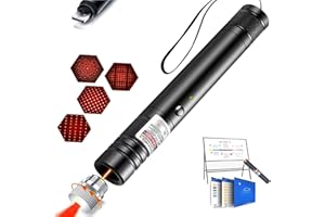 XCGKUND Red Laser Pointer, High Power Laser Pointer, Suitable for Tv/LED/LCD Screen Demonstrations, Outdoor Exploration, and Construction Projects, with USB Charging Option