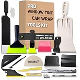 Window Tint Tools kit Vinyl Wrap Tool for Car Tinting Windshield Back Window Squeegee Bulldozer Squeegee Scrubber Paddle Rubber for Car Wrapping PPF Film Installation Auto Tint Kit Professional