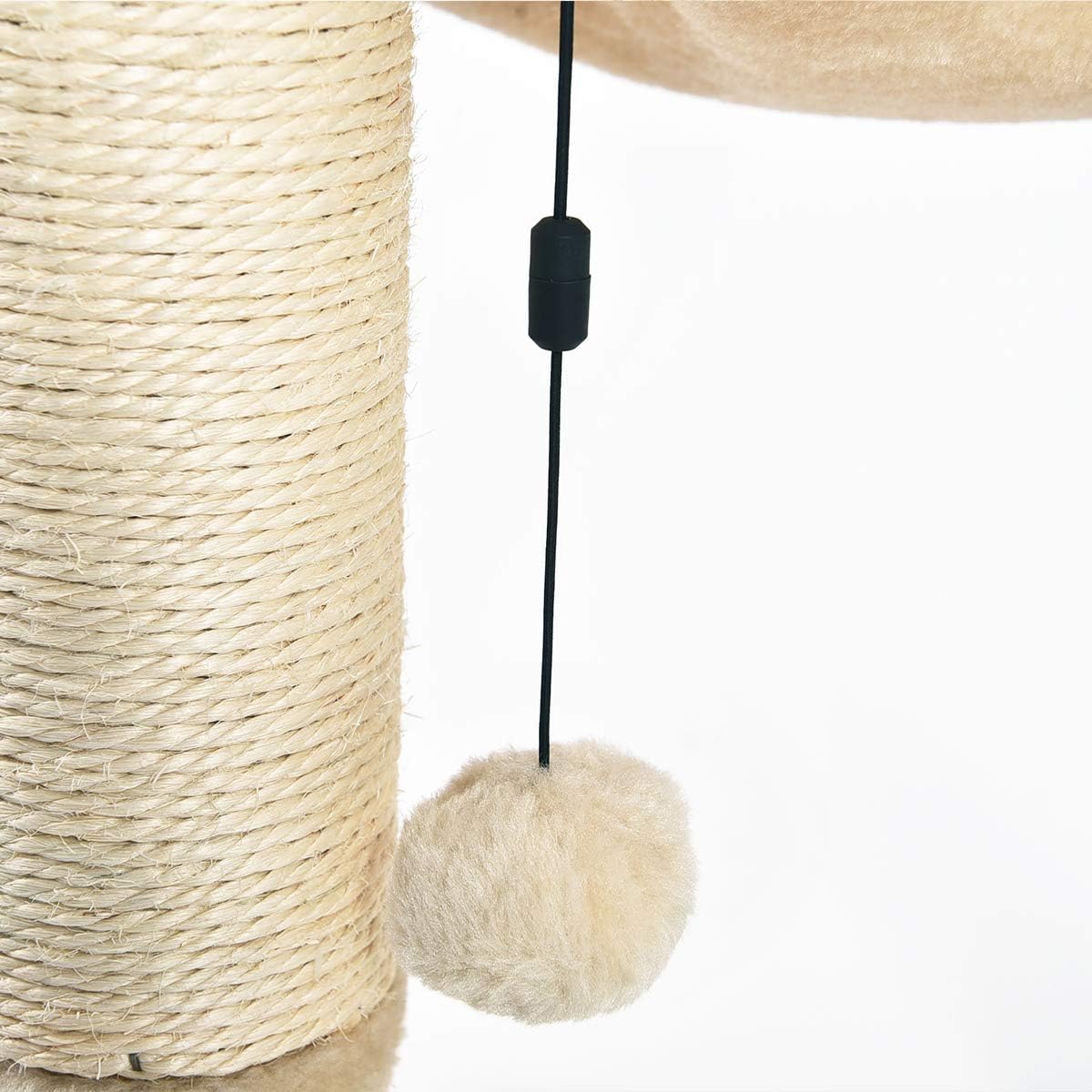 Basics Cat Condo Tree Tower With Hammock Bed And Scratching Post, 16 x 20 x 16 Inches, Beige : Pet Supplies