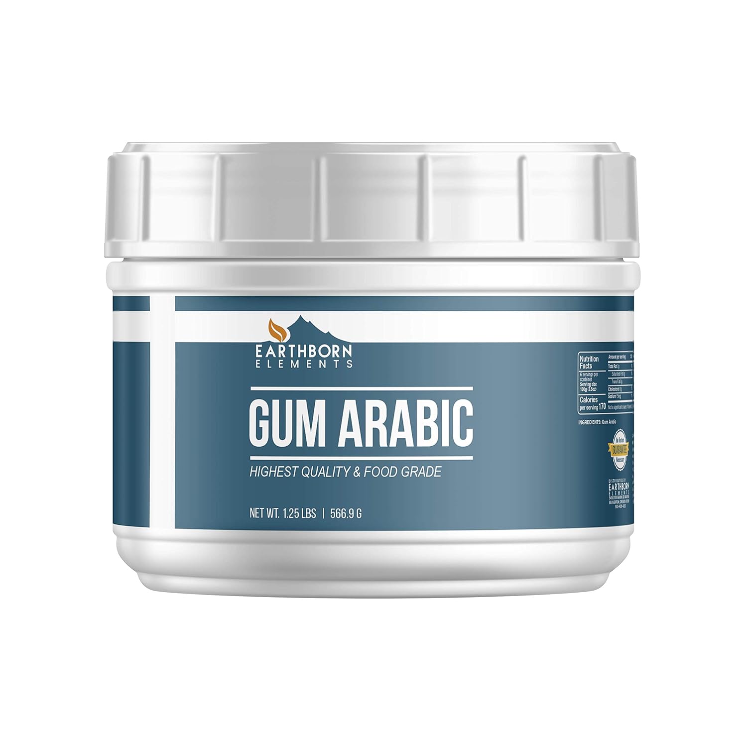 Gum Arabic (Acacia) Powder (1.25 lb), Food Safe , DIY Watercolor Paint, Craft Cocktails, Royal Icing, Ice Cream, Confectionary Crafts, Resealable Tub by Earthborn Elements