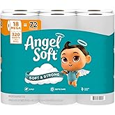 Angel Soft Toilet Paper, 18 Mega Rolls = 72 Regular Rolls, Soft and Strong | Toilet Tissue