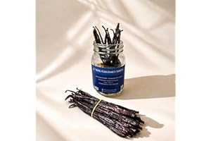 Madagascar Vanilla Beans Grade A, 12 Beans, 15-20 cm, Gourmet Bourbon Vanilla Pods, Fresh & Moist, Ideal for Baking, Cooking,