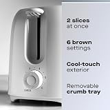 Daewoo Essentials 2 Slice Toaster White 700W Adjustable Browning Crumb Tray view 2