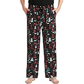 MERIABNY Mens Christmas Pajama Pants Holiday Pajamas for Lounging Sleeping Party