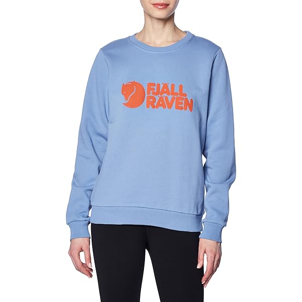 Fjällräven Logo Sweater W Dawn Blue-Terracotta Brown XS, Hunting