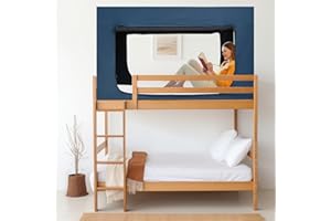 Quinnsus Bed Tent Bed Canopy Bunk Twin Size Tents for Adult and Kids - Portable Sleeping Bed Tents 80% Blackout with 4 Doors Breathable Private Space Tents(Mattress Not Included)