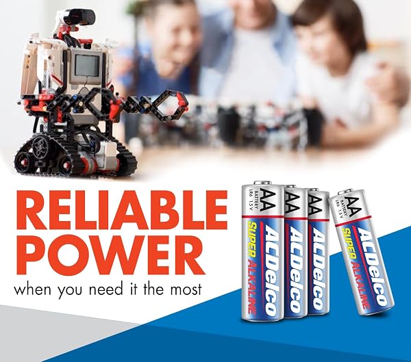 ACDELCO 48-COUNT DOUBLE AA BATTERIES, MAXIMUM POWER SUPER ALKALINE BATTERY, 10-YEAR SHELF LIFE, RECLOSABLE PACKAGING