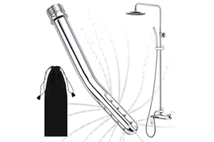 NOBGUM Metal Shower Cleaner Enema Douche System, Handheld Water Shower Nozzle Anal Rinse Vaginal Cleaning Kit Cleaner Attachment for Men Women, Silver