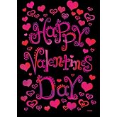 Toland Hausflagge 'Valentine Hearts' – Doppelseitig, Wetterfest, 28x40 Zoll, Perfekt Für Garten, Terrasse & Veranda
