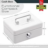 Burg-Wächter Money Box 5012 White Steel Sheet Lockable Key Insert Small view 5