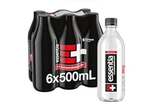 ESSENTIA WATER LLC Essentia Bottled Water, 500 mL, 6-Pack, Supercharged Ionized Alkaline Water, 99.9% Pure, pH of 9.5 or Higher