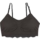 CoobieSeamless Lace Back Scoopneck Bra (Black) Full Size