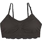 Coobie Seamless Lace Back Scoopneck Bra (Black) Full Size