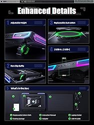 llano V10 Gaming Laptop Cooling Pad, RGB Laptop