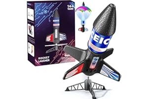 ONLYFUN Rocket Launcher, 200 Feet of Flight Altitude Model Rocket Kits with Launch Set, Ultra-high Flying Rocket, Rocket Toy, Kids Outdoor Toys Blue