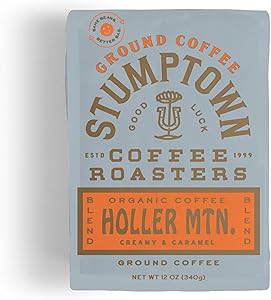 Stumptown Coffee Roasters, Organic Medium Roast Ground Coffee - Holler Mountain 12 Ounce Bag, Flavor Notes of Citrus Zest, Ca
