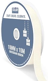 Italian Options Grosgrain Ribbon 10mm Cream 10m Premium Craft Ribbon