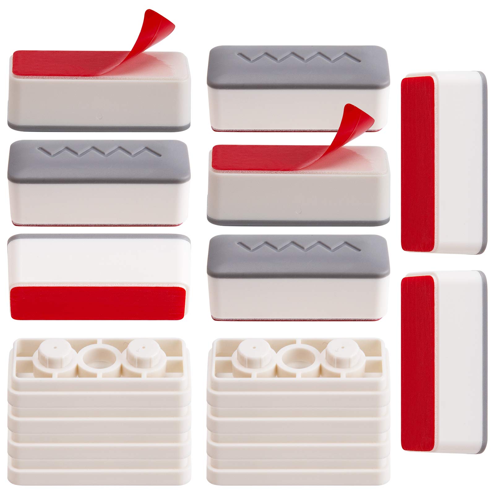 LUTER 8pcs Toilet Seat Bumpers with 8pcs Plastic 5mm Attachments for Heightening The Bumper Toilet Replacement Bumper Kit Universal Toilet Seat Buffer with Strong Adhesive