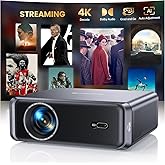 [Built-in Official App] Smart Projector with WiFi 6 &amp; Bluetooth, 4K Support | Outdoor Movie Projector, Auto Focus, Dolby Audio, Compatible with YouTube &amp; Prime Video