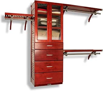 www.paulmartinsmith.com John Louis Home 16 in. Deep Deluxe Solid Wood Closet Organizer, 4 Drawers with Doors ...