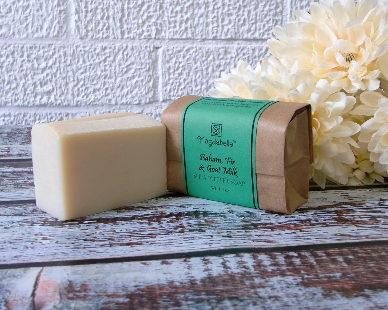 Balsam & Fir Shea Butter Soap. Artisan Handmade Soap. Natural and Organic Ingredients. Moisturizing Cleanser for Face & Body. Vegan and Paraben Free