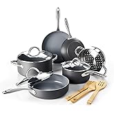 GreenPan Lima Hard Anodized Healthy Ceramic Nonstick 12 Piece Cookware Pots and Pans Set, PFAS-Free, Oven Safe, Gray