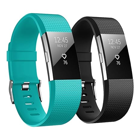 Hanlesi Fitbit Charge 2 Armbänder, Silikon Einstellbare Ersatz Sport Uhrenarmband Armband für Fitbit Charge 2 Smartwatch Armb