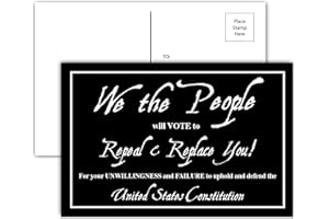 Guajolote Prints We The People Will Vote To Repeal & Replace You! - Political Protest Voting Postcards to Congress, Senate, Constituent - 4x6 inches, 24 Ct
