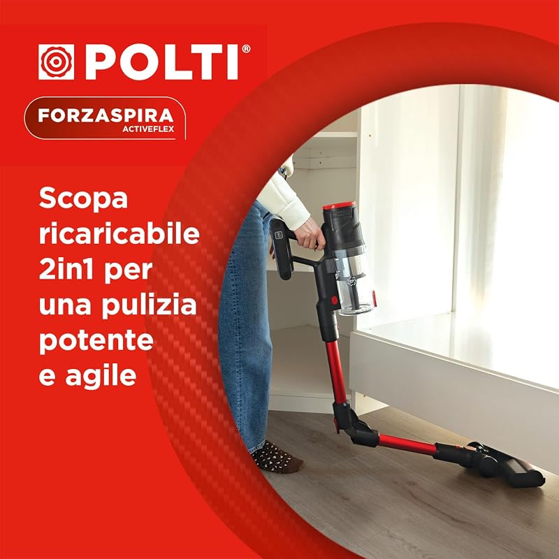 Forzaspira ActiveFlex SR350, Scopa Elettrica Ricaricabile Senza Fili
