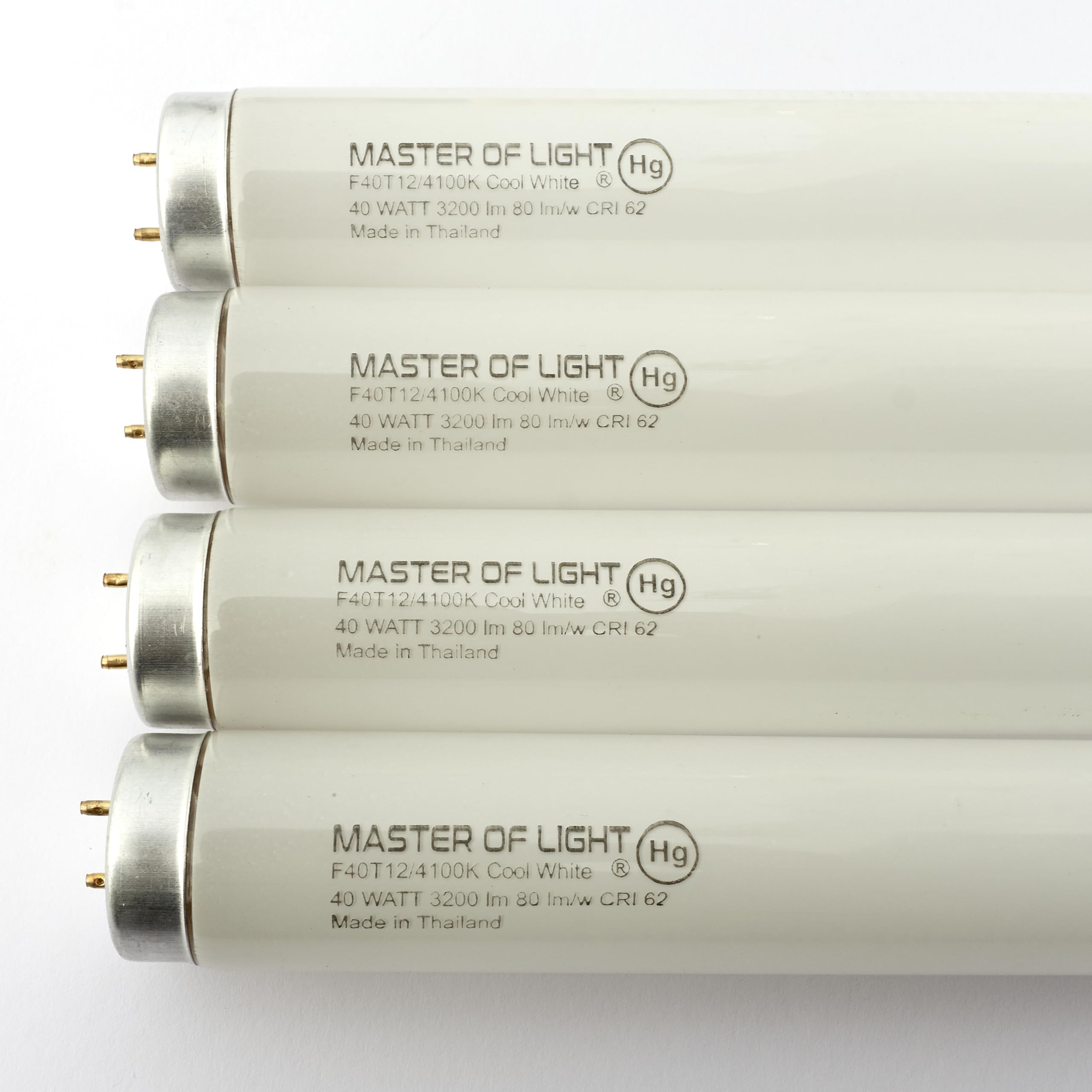 Photo 1 of F40CW (4 Pack) 4ft Fluorescent Tube Light Bulb 40W 40 Watt T12 Cool White 4100K 1.5 Diameter Replaces F40T12/CW F40T12 F40XL/SP41 F40/SPX41 F40/SP41/ECO F40SP41 F40CWX, F40 CW Supreme (4)