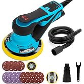 Autolock 350W Electric Random Orbital Sander with 5 &amp; 6 Inch pads 1pcs | 10000RPM Electric Palm Sander,Electric da Sander, Brushless Motor for Woodworking, Sanding and Polishing