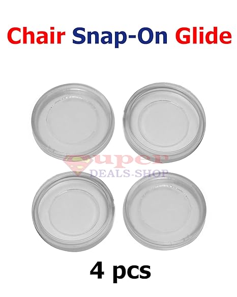 4 Pieces Snap On Table Leg Cup Feet Clear Vinyl Round Cup Insert