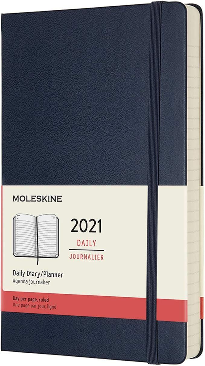 Moleskine Agenda Giornaliera 12 Mesi 2021, Daily Planner 2021