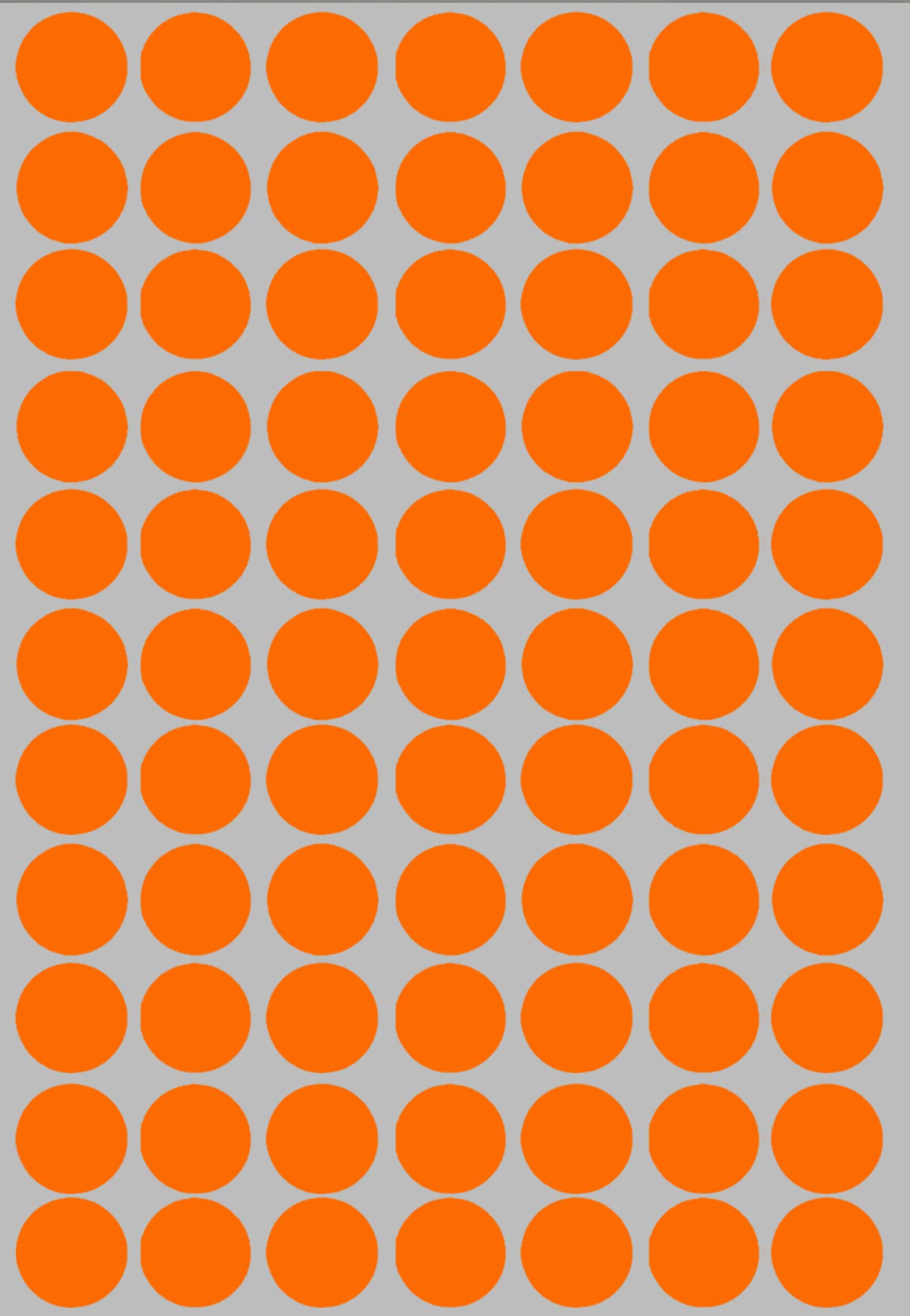 Neon Orange Sticker dots Removable Labels 15mm - Colored Circle Stickers 1.5 cm - 770 Pack by Royal Green