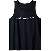 Sudo rm -rf / Funny Linux Coding Tank Top
