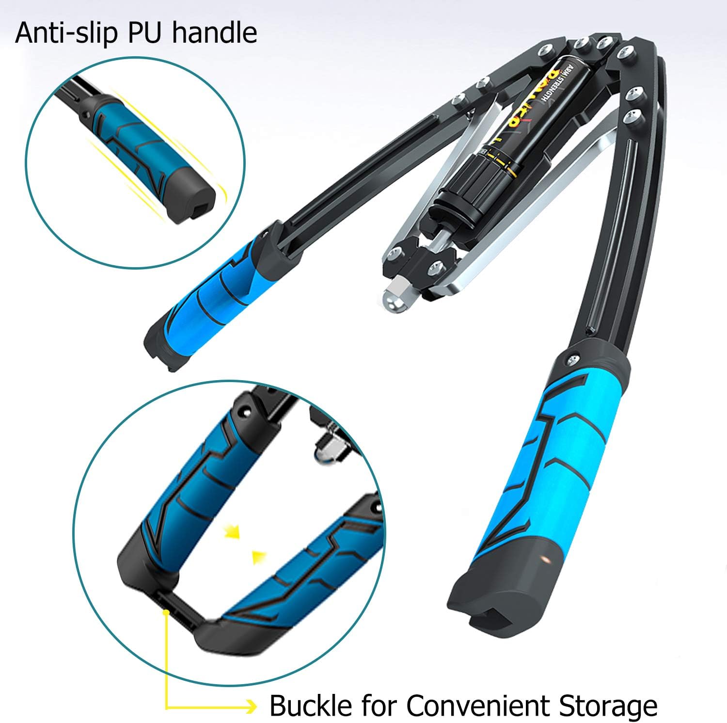 Adjustable Hydraulic Power Twister Arm Exerciser 22-440lbs Home Chest Expander Muscle Shoulder Training Fitness Equipment Arm Enhanced Exercise Strengthener Grip Bar Abdominal Builder (Blue) : Sports & Outdoors