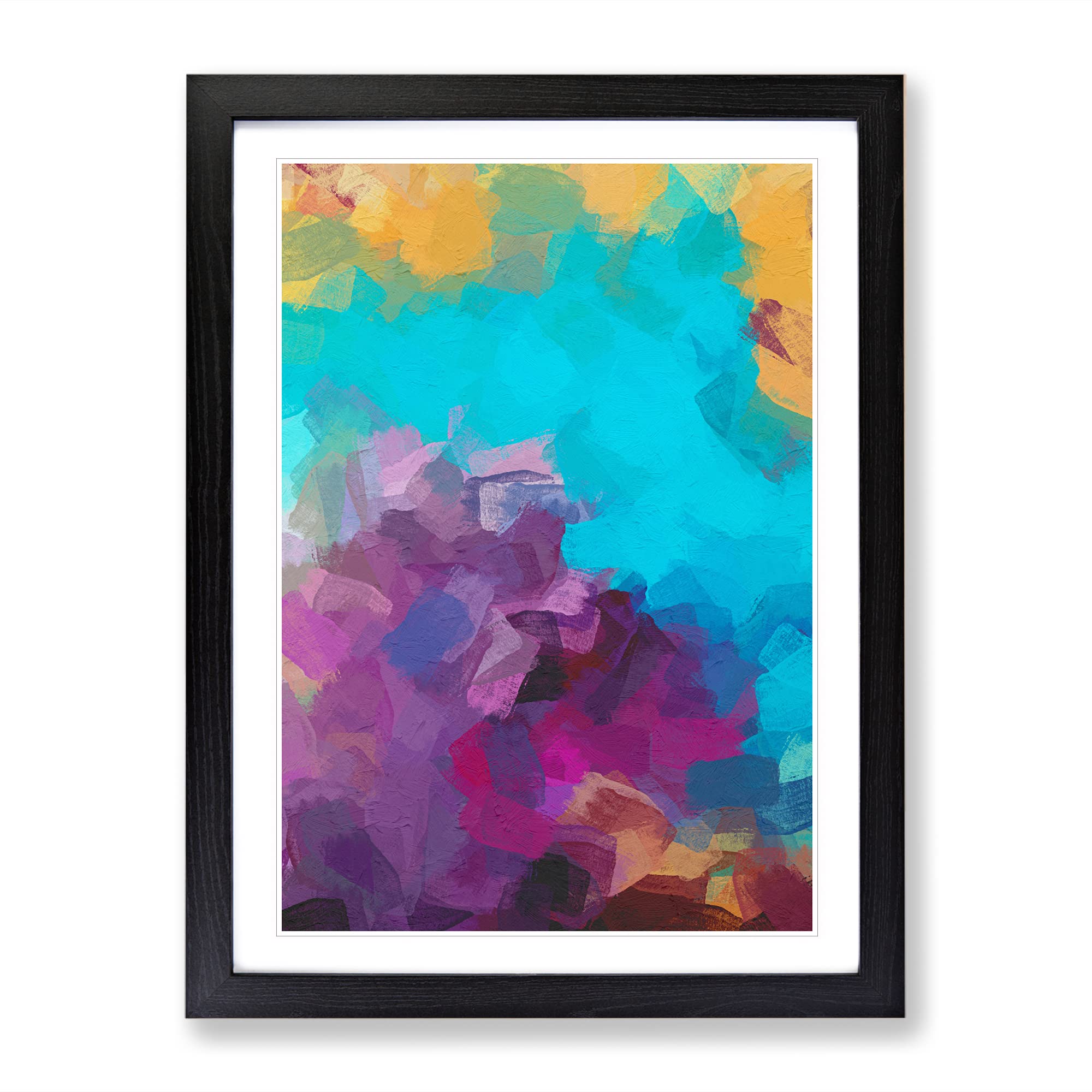 Ticket To Ride Abstract Framed Print | A4 Black Framed Wall Art | Ready to Hang | Abstract Fantasy Picture | Living Room Bedroom Lounge Office