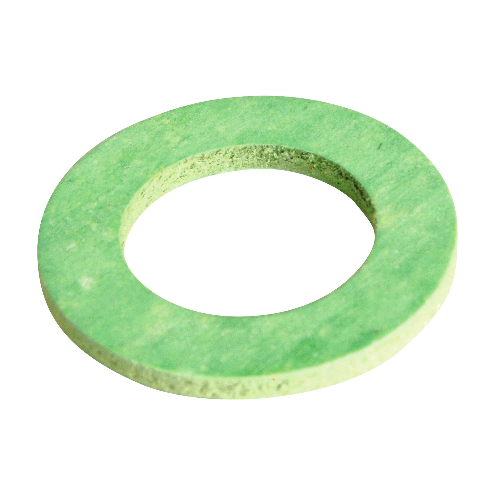 SOMATHERM for You, Pack of 10 Green Fibre Seals 15/21 - Waterproof for Vibration, Extreme Temperature and High Pressure Installations up to 100 Bar