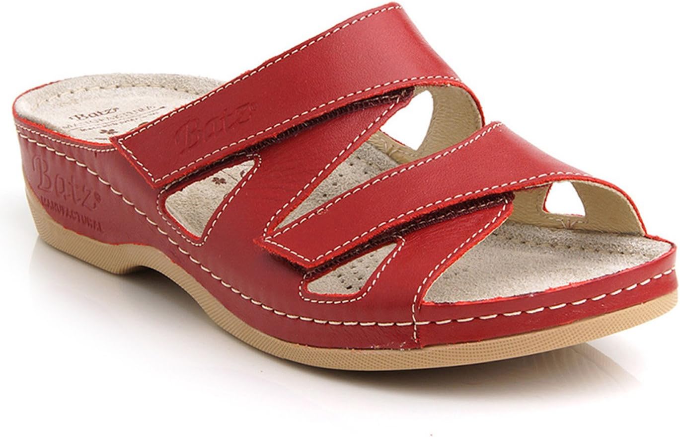 Batz ENI Leather Womens Ladies Slip-on Sandals Clogs