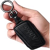 Tukellen for Lexus Leather Key Fob Cover with Keychain Compatible with 2018-2026 ES350 LC500 LC500h LS500 LS500h 2019-2024 UX200 UX250h ES300h 2020-2026 GX460 Smart Key-Black
