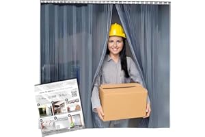 Acepunch Clear Kit PVC Smooth Plastic Strip Door Curtain 3x7 ft. (36x84.2 in) Standard Clear Waterproof Commercial Walk in Freezers Warehouse Garage Gate Doorway Clean Rooms Heavy Duty Vinyl 1173