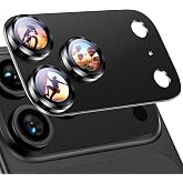 Uyiton for iPhone 18 Pro Max Camera Lens Protector, Metal Frame Glass Cover | Not Easy to Break, Strong Adsorption, Case-Friendly, Metal 9H Sapphire Glass Rear Camera Screen Cover, Black