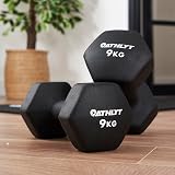 Athlyt Neoprene Dip Dumbbell Set 2 x 9kg Black view 3