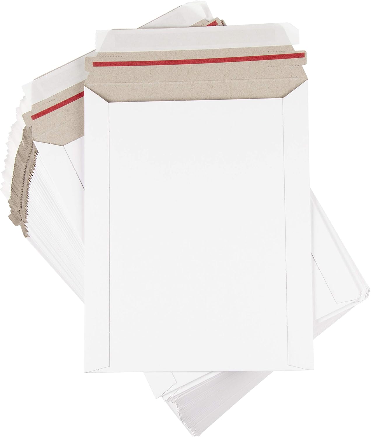 Rigid Mailers 100Pack Stay Flat Photo Document Mailers, SelfSeal