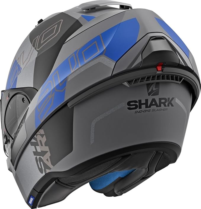 Shark Casque moto EVO-ONE 2 SLASHER MAT AKB L Anthracite//Bleu