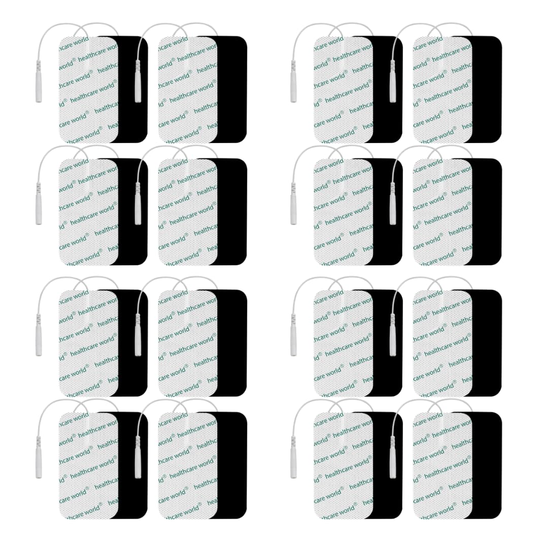 Tens Electrode Pads Pack of 16 Compatible With TPN, Lloyds, Tenscare, Neurotrac, Prorelax Tens Machines Self-Adhesive Electrodes By Healthcare World