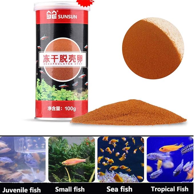 JackSuper 100g Small Baby Fish Food Float Freeze Brine Shrimp Egg for