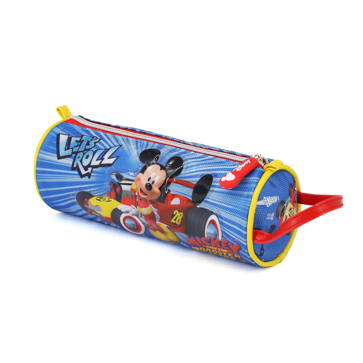 Disney Mickey Mouse Racers-Cylindrical Pencil Case, Blue, 22 x 9 cm